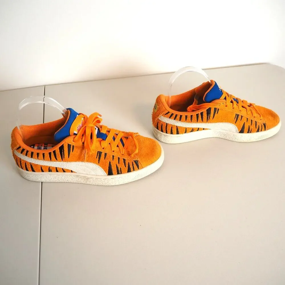 Puma X Tony The Tiger 388020-01 Youth Suede Orange Casual‎ Shoes Sneakers Size 5 - Picture 3 of 12